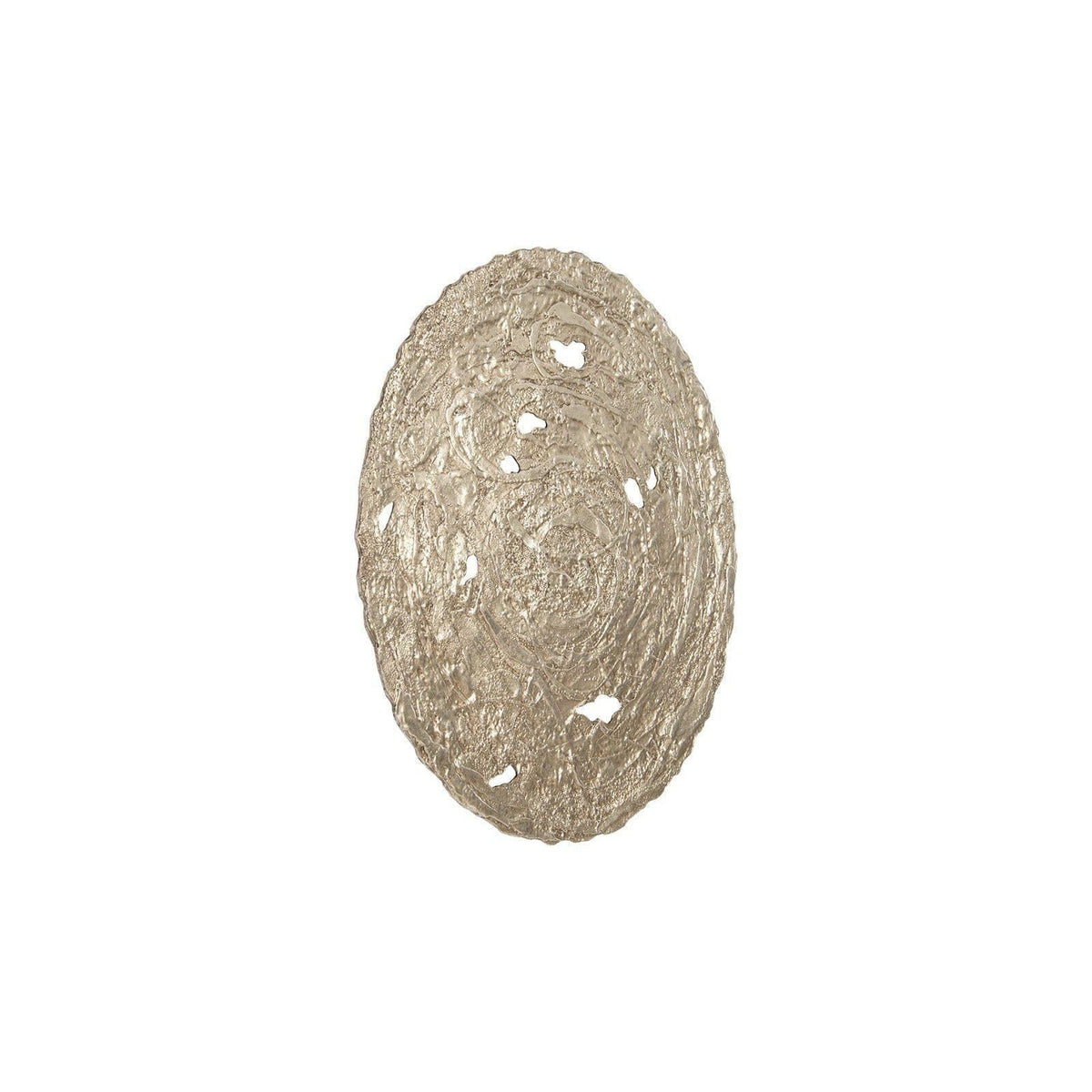 Silver Leaf Molten Wall Disc, Large - Wall Decor Detail | Bone & Brass
