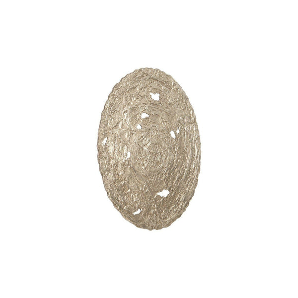 Silver Leaf Molten Wall Disc, Large - Wall Decor Detail | Bone & Brass