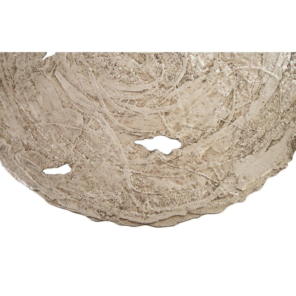 Silver Leaf Molten Wall Disc, Large - Wall Decor Frame Detail | Bone & Brass