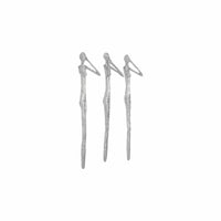 Silver Leaf See,Hear,Speak no Evil Wall Sculptures - Wall Decor Detail | Bone & Brass