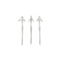 Silver Leaf See,Hear,Speak no Evil Wall Sculptures | Bone & Brass