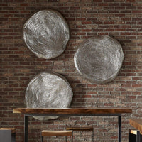 Silver Leaf Triple Weld Wall Art - Wall Decor Close Up | Bone & Brass