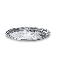 Silver Organic Pearl Nova Round Serving Platter | Bone & Brass