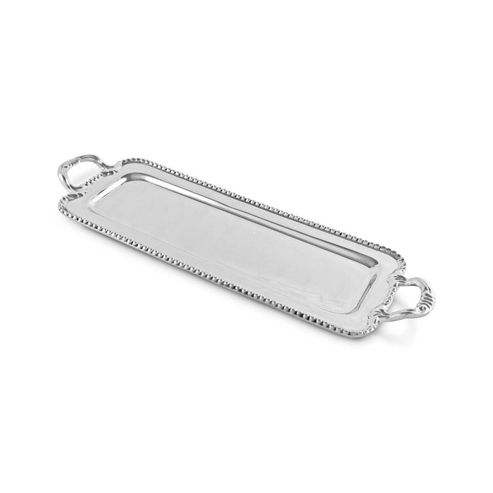 Silver Pearl Long Rectangular Tray | Bone & Brass