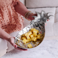 Silver Pineapple Serving Bowl - Bowl Top View | Bone & Brass