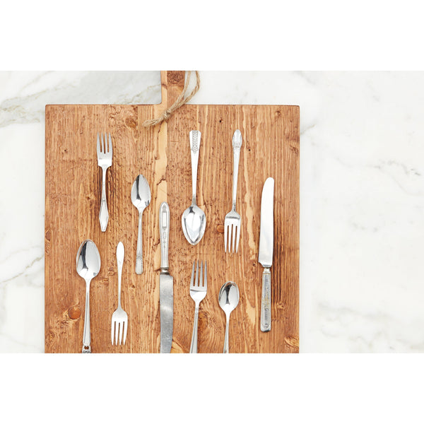Silver Plate 5 Piece Place Setting - Flatware Detail | Bone & Brass
