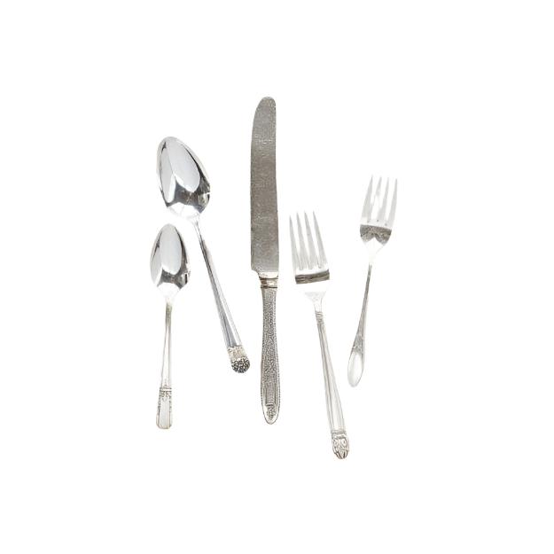 Silver Plate 5 Piece Place Setting | Bone & Brass