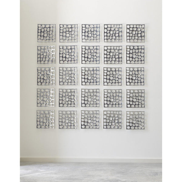 Silver Polka Dot Wall Tile - Wall Decor Detail | Bone & Brass