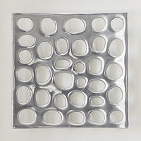 Silver Polka Dot Wall Tile - Wall Decor Frame Detail | Bone & Brass