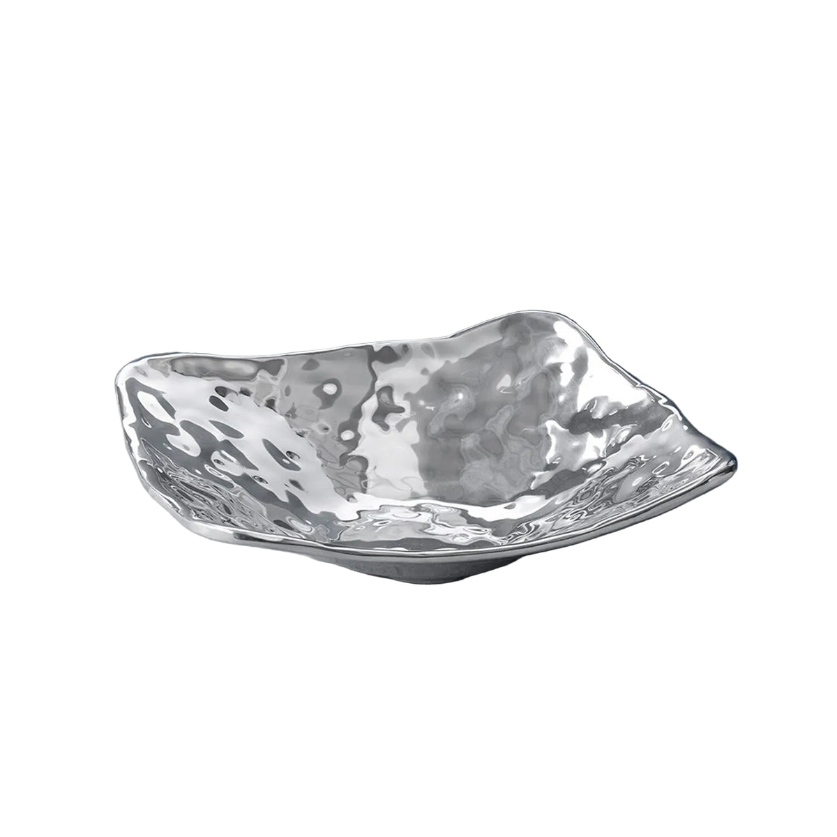 Silver Square Soho Medium Serving Bowl Bowl | Bone & Brass