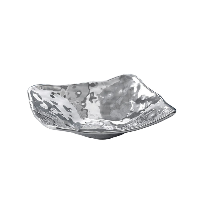 Silver Square Soho Medium Serving Bowl Bowl | Bone & Brass