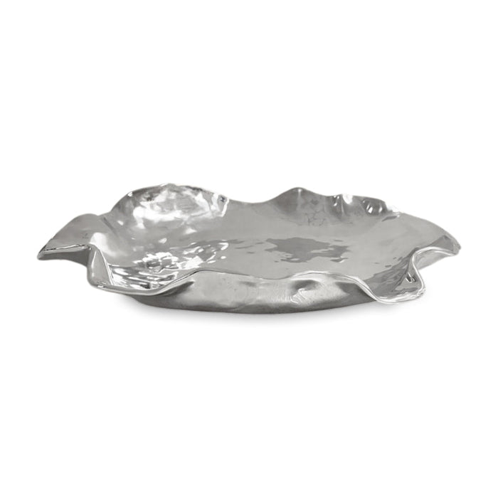 Silver Vento Scalloped Extra Large Serving Platter | Bone & Brass