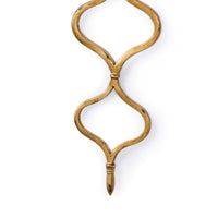 Elegant Sinuous Sconce in gold leaf metal with a twisting pattern and classic design.