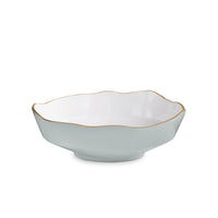 Slate Blue & White Dakota Medium Serving Bowl | Bone & Brass