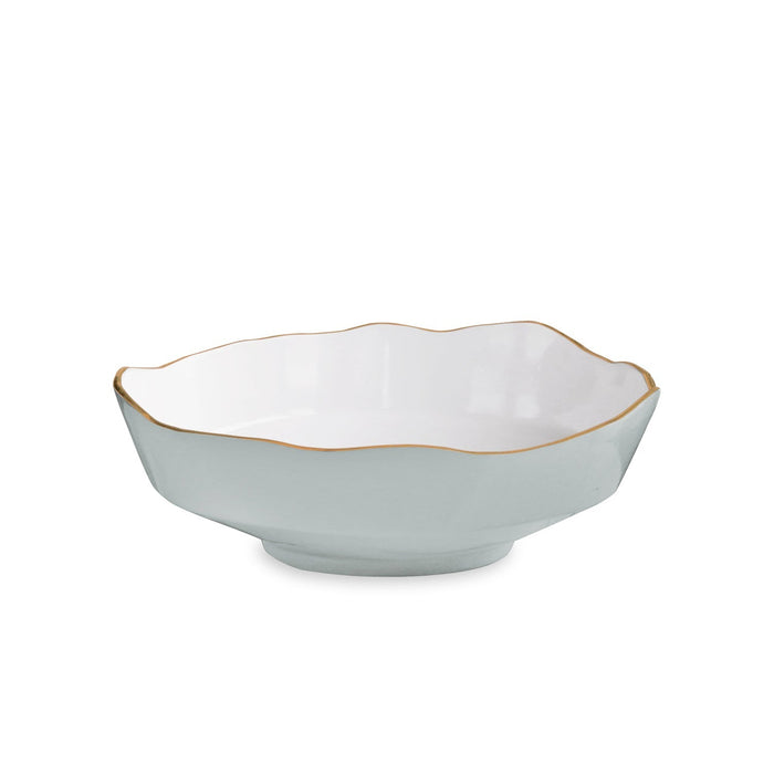 Slate Blue & White Dakota Medium Serving Bowl | Bone & Brass