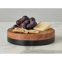 Small Black Mod Block Serving Board - Board Side View | Bone & Brass