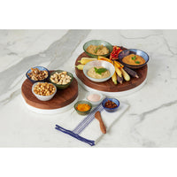 Small White Mod Block Serving Board - Board View | Bone & Brass