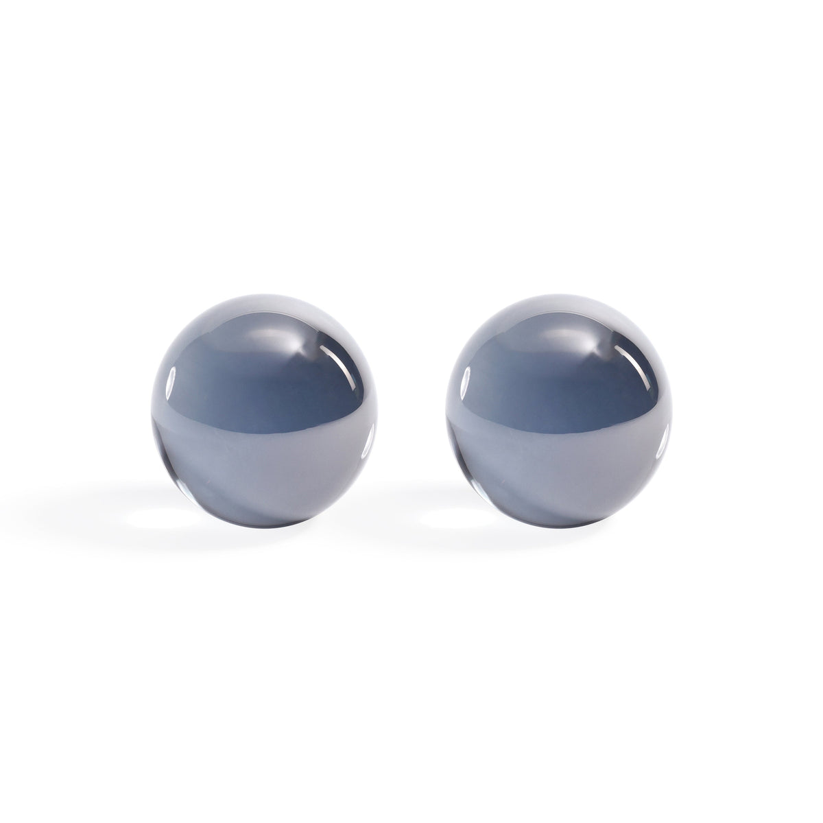 Smoke Grey Decorative Crystal Glass Ball - Alternate View | Bone & Brass