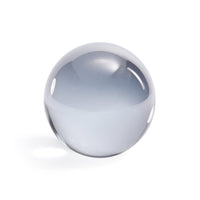 Smoke Grey Decorative Crystal Glass Ball | Bone & Brass