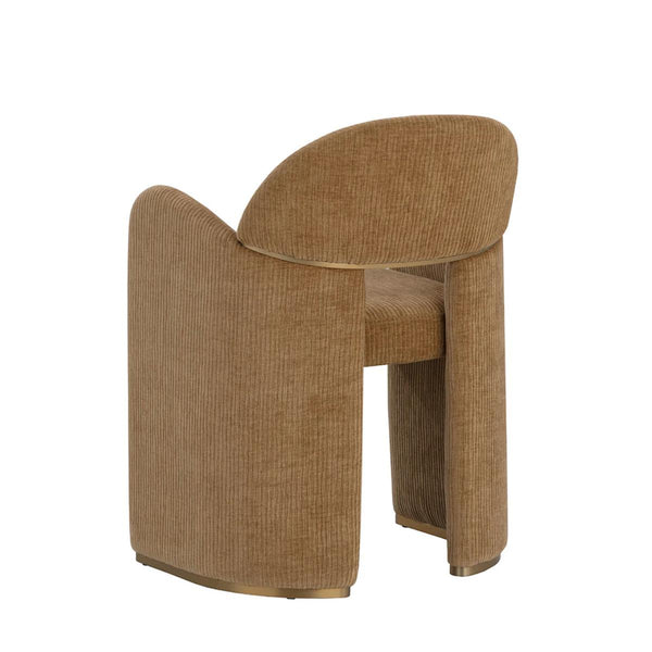 Snowden Art Deco Dining Armchair - Chair Side View | Bone & Brass