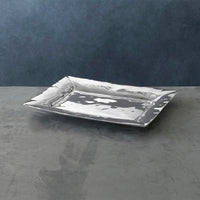 Soho Aluminum Rectangular Serving Platter - Platter Top View | Bone & Brass