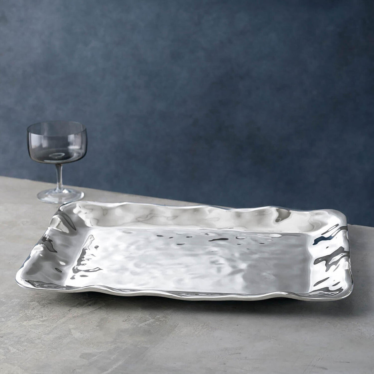 Soho Brooklyn Large Rectangular Tray - Platter Top View | Bone & Brass