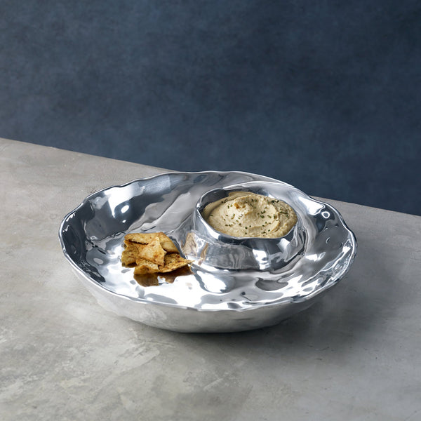 Soho Silver Chip & Dip Set - Set Detail | Bone & Brass