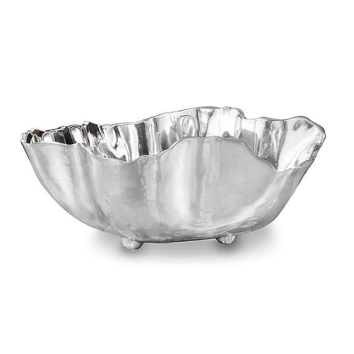 Soho Silver Footed Organic Shape Large Bowl | Bone & Brass