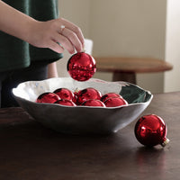 Soho Silver Organic Shaped Serving Bowl - Bowl Side View | Bone & Brass