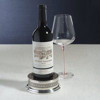 Sommelier's Edge Silver Wine Bottle Coaster - Coaster Detail | Bone & Brass