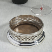 Sommelier's Edge Silver Wine Bottle Coaster - Coaster Side View | Bone & Brass