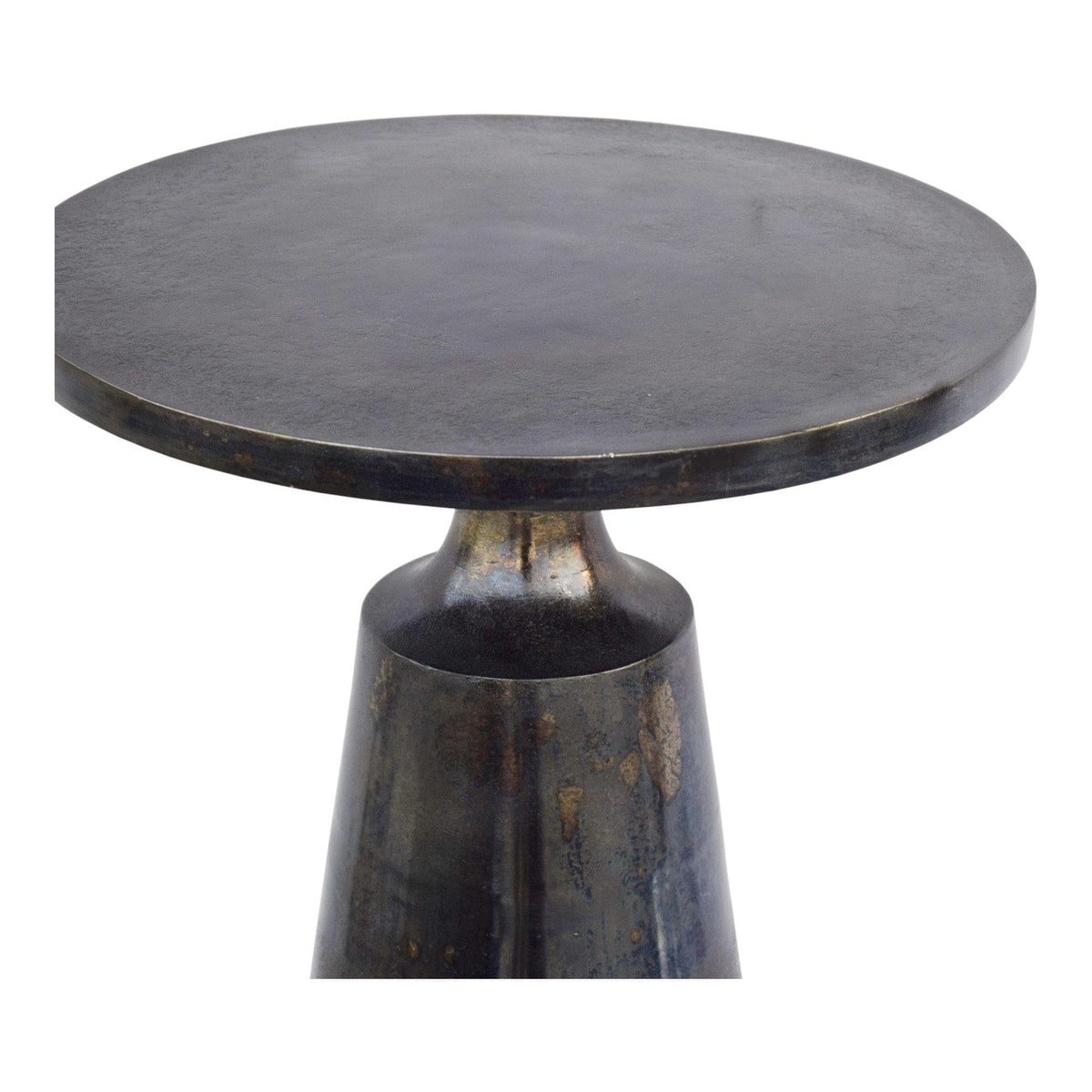 Sonja Charcoal Grey Metal Accent Table - Table Detail | Bone & Brass
