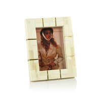 St Ives Ivory Bone Inlay Photo Frame- 5x7 | Bone & Brass