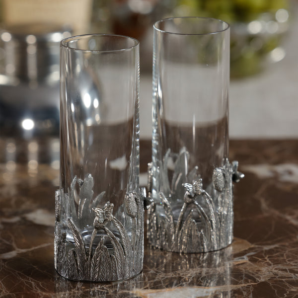 St. Anton Open Fields Pewter & Glass Shot Glass - Glass Detail | Bone & Brass