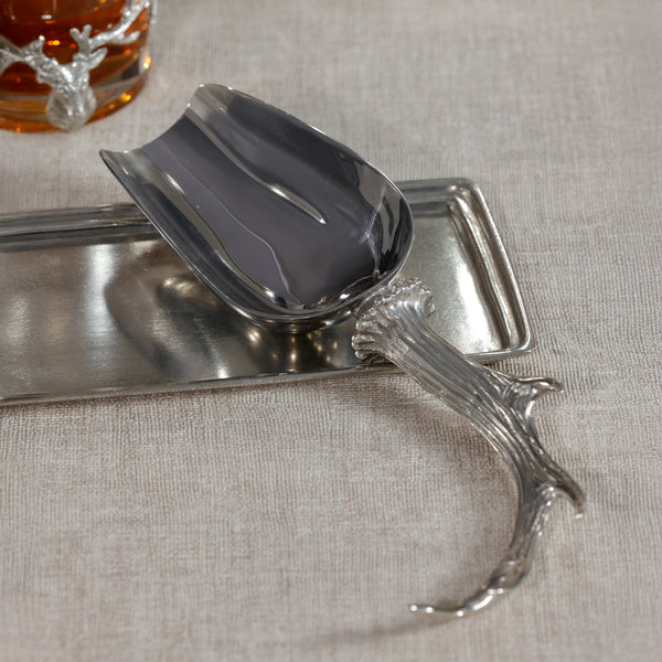 St. Anton Pewter Antler Ice Scoop - Scoop Detail | Bone & Brass