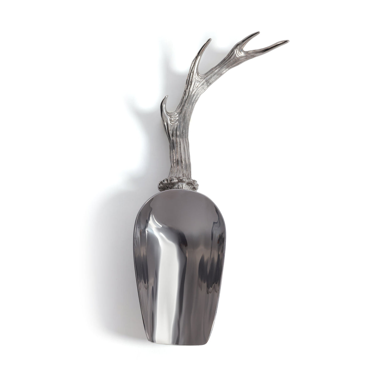 St. Anton Pewter Antler Ice Scoop - Scoop Handle Detail | Bone & Brass