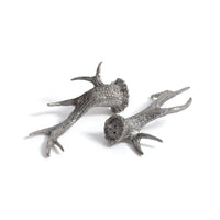 St. Anton Pewter Antler Salt & Pepper Shaker Set | Bone & Brass