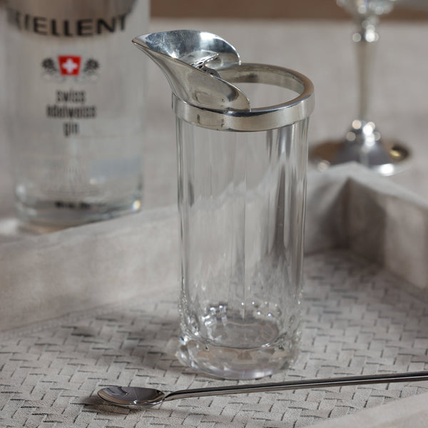 St. Anton Pewter & Glass Shaker Stirrer - Bar Set Detail | Bone & Brass