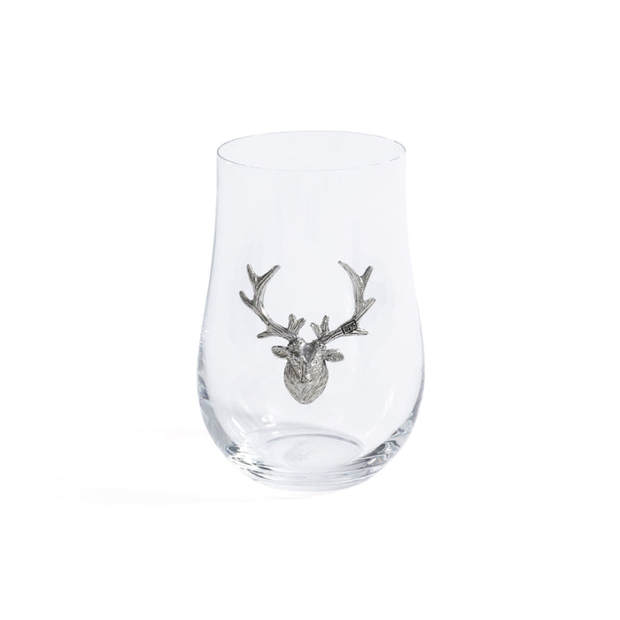 St. Anton Pewter & Glass Stemless Wine Glass | Bone & Brass