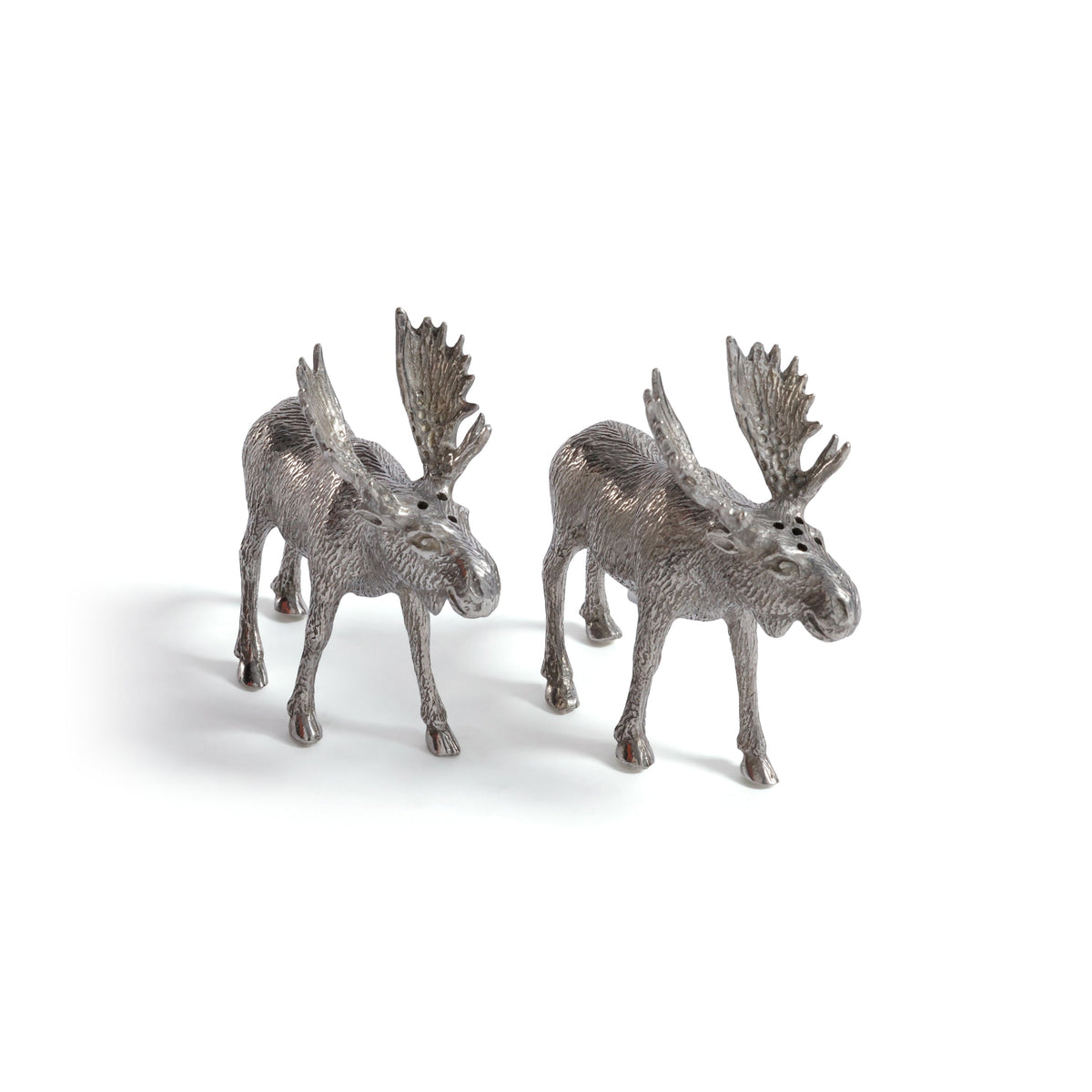 St. Anton Pewter Moose Salt & Pepper Shaker Set - Shaker Top View | Bone & Brass