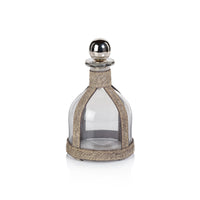 St. Moritz Hair-On-Hide Leather Decanter Stopper - Decanter Stopper Detail | Bone & Brass