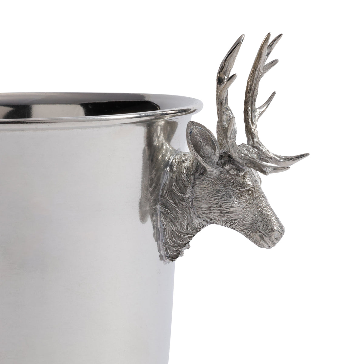 St. Moritz Pewter Champagne Ice Bucket - Bucket Side View | Bone & Brass