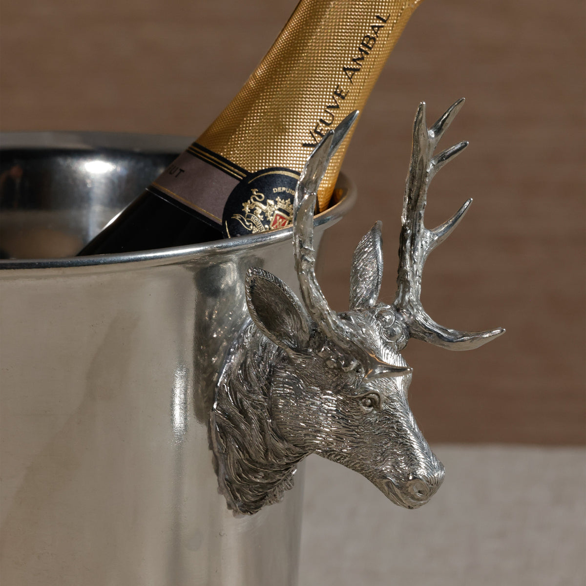 St. Moritz Pewter Champagne Ice Bucket - Bucket View | Bone & Brass