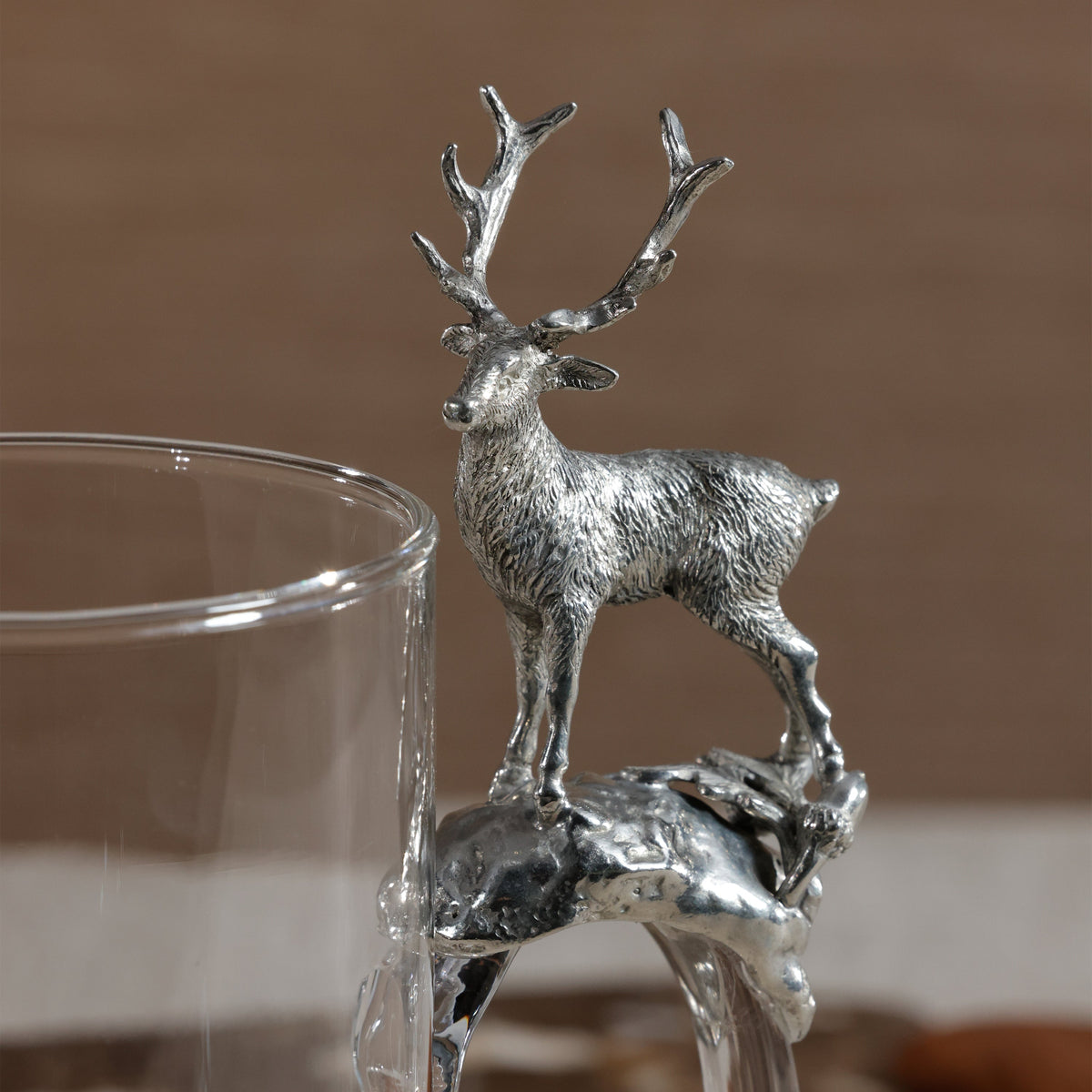 St. Moritz Pewter & Glass Pitcher - Pitcher View | Bone & Brass