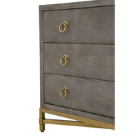 Stacey Gray Shagreen 3-Drawer Nightstand - Nightstand View | Bone & Brass