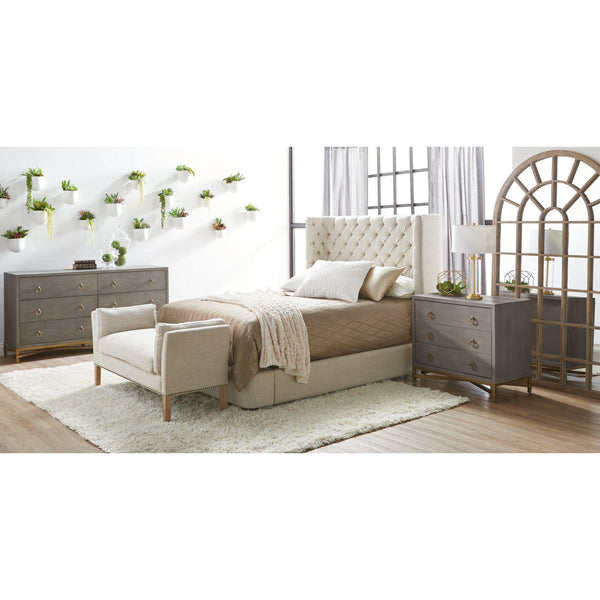 Stacey Gray Shagreen 6-Drawer Dresser - Dresser Side View | Bone & Brass