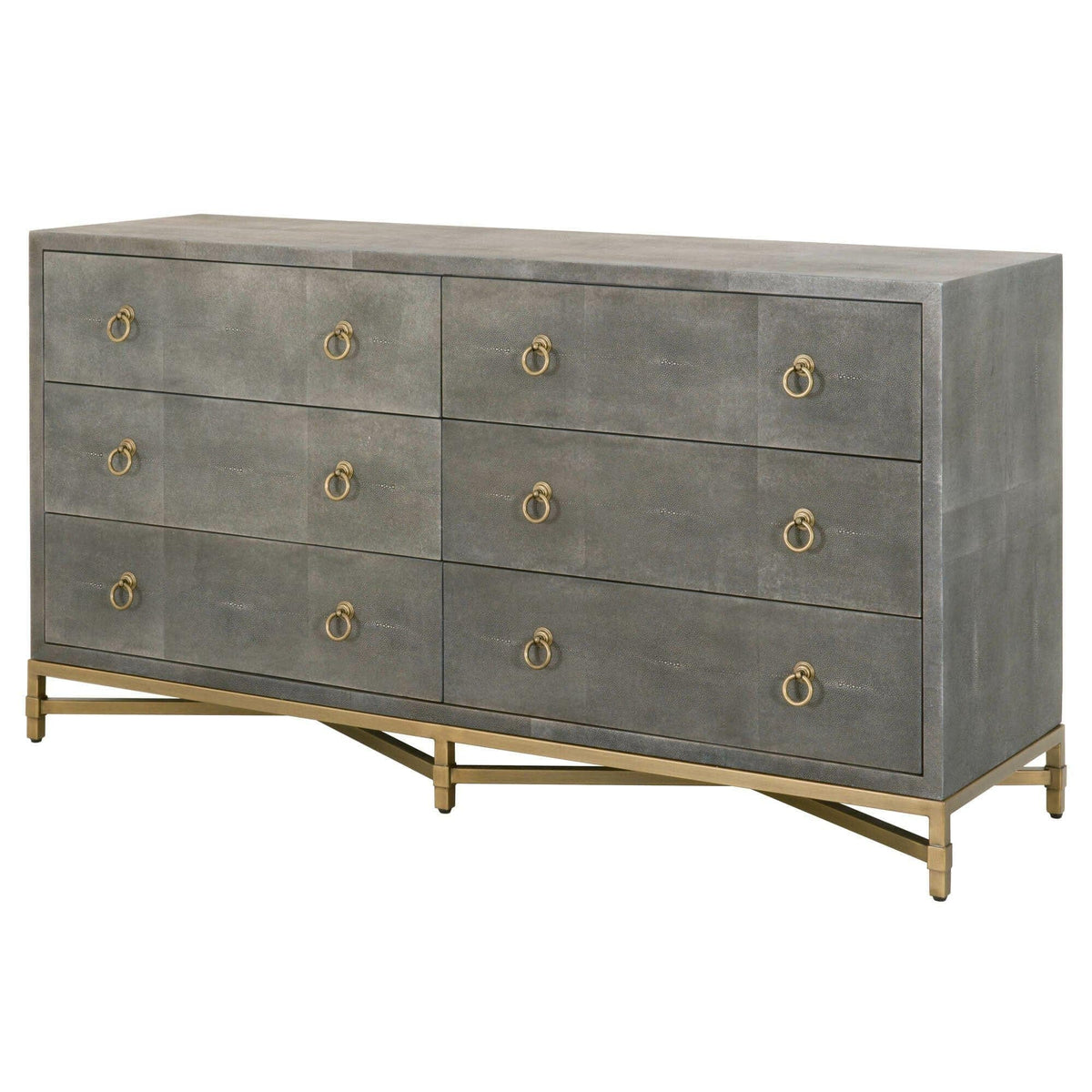 Stacey Gray Shagreen 6-Drawer Dresser - Dresser View | Bone & Brass