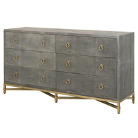 Stacey Gray Shagreen 6-Drawer Dresser - Dresser View | Bone & Brass