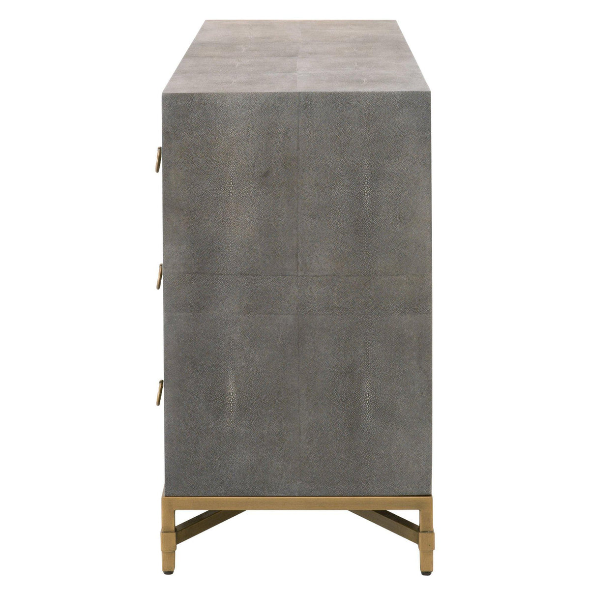 Stacey Gray Shagreen 6-Drawer Dresser - Dresser Side View | Bone & Brass