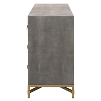 Stacey Gray Shagreen 6-Drawer Dresser - Dresser Side View | Bone & Brass
